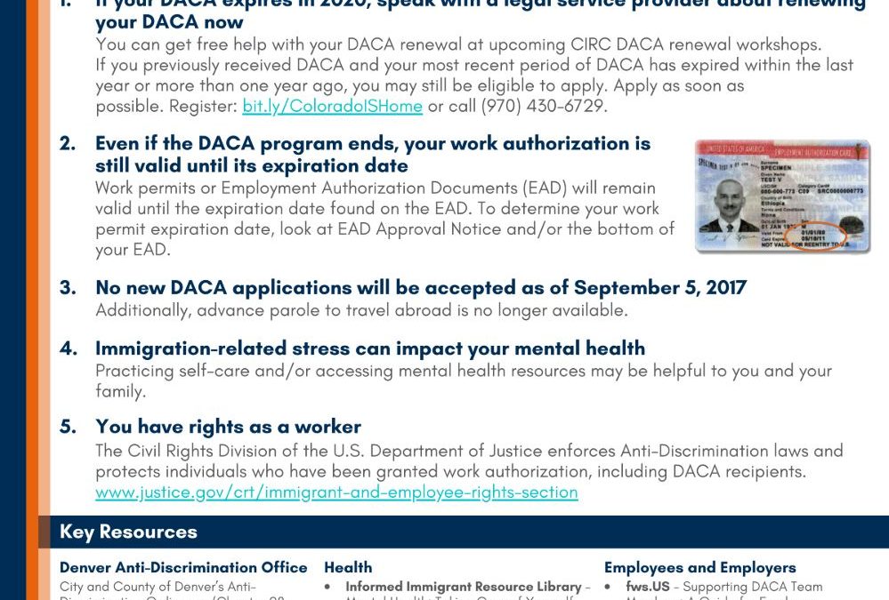 5 Things to Know about Your DACA Status